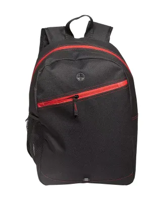 Promo Goods  LT-3956 Color Zippin’ Laptop Backpa in Black/ red