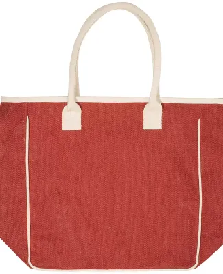 Promo Goods  LT-3002 Seville Jute Canvas Tote in Red