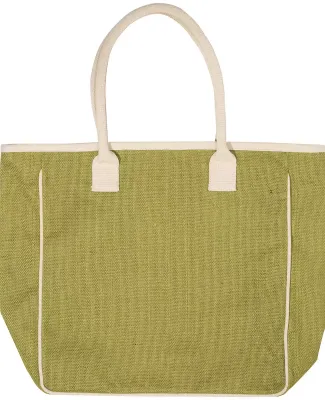 Promo Goods  LT-3002 Seville Jute Canvas Tote in Lime green