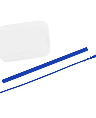 Promo Goods  MG000 Silicone Straw Kit With Brush in Blue