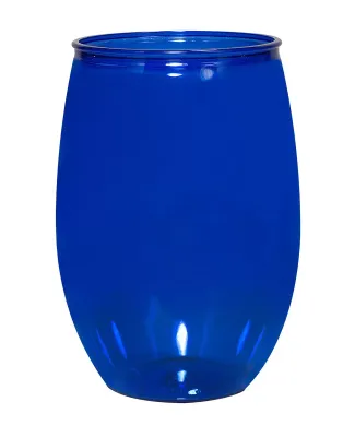 Promo Goods  MG217 16oz Pet Stemless Wine Glass in Translucent blue