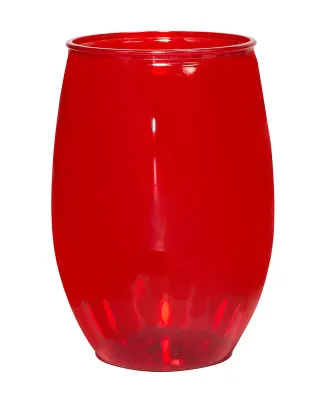 Promo Goods  MG217 16oz Pet Stemless Wine Glass in Translucent red