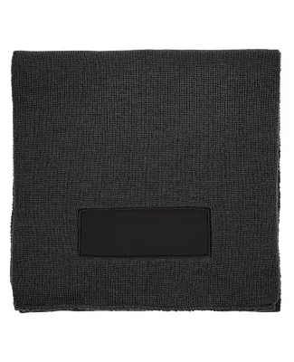 Promo Goods  AP501 Acrylic Knit Scarf With Patch in Black