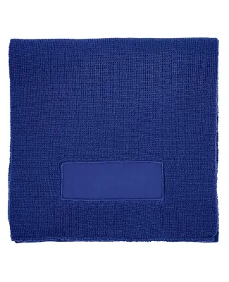 Promo Goods  AP501 Acrylic Knit Scarf With Patch in Navy blue
