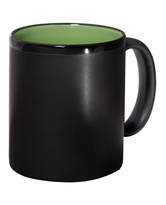 Promo Goods  CM110 11oz Color Karma Ceramic Mug in Black/ lime grn
