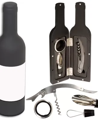 Promo Goods  PL-3688 Bordeaux Wine Tool Set in Black