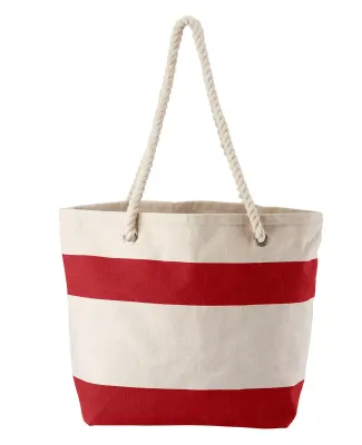 Promo Goods  BG420 Cotton Resort Tote With Rope Ha in Red