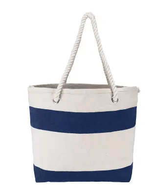 Promo Goods  BG420 Cotton Resort Tote With Rope Ha in Navy blue