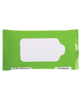 Promo Goods  PC195 Pocket Travel Facial Tissues in Lime green