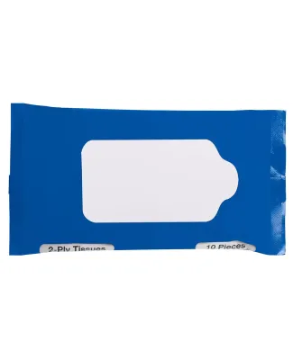 Promo Goods  PC195 Pocket Travel Facial Tissues in Reflex blue