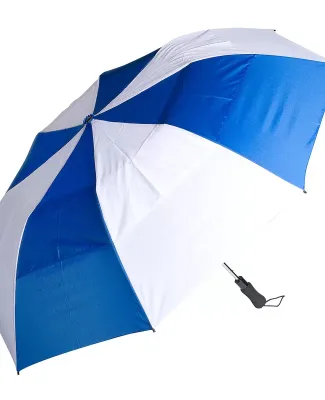 Promo Goods  OD215 Vented Auto Open Golf Umbrella  in Reflex blue/ wh
