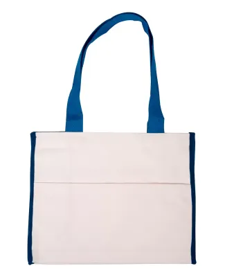 Promo Goods  BG410 Cotton Gusset Accent Box Tote in Navy blue