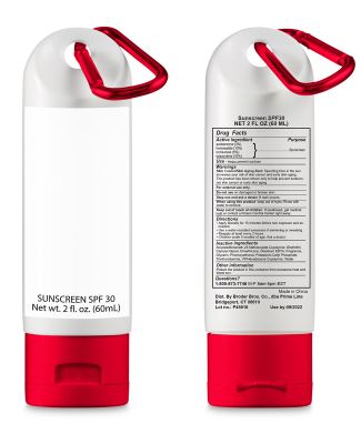 Promo Goods  PC186 Sunscreen With Carabiner 2oz in Red