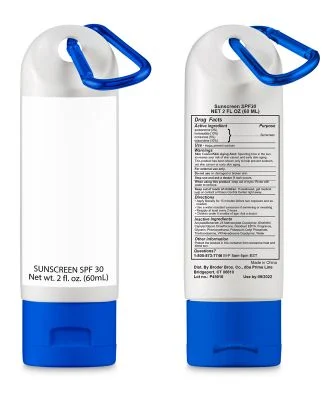 Promo Goods  PC186 Sunscreen With Carabiner 2oz in Reflex blue