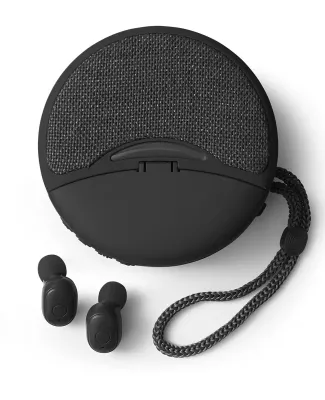 Promo Goods  IT234 Duo Wireless Earbuds & Speaker in Black