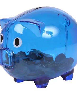 Promo Goods  B120 Piggy Bank in Translucent blue