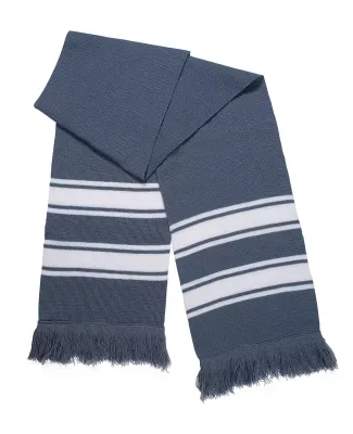Promo Goods  AP515 Stripe Knit Scarf in Gray/ white