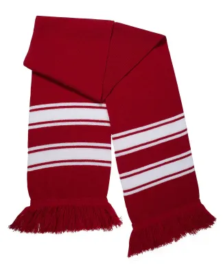 Promo Goods  AP515 Stripe Knit Scarf in Red/ white