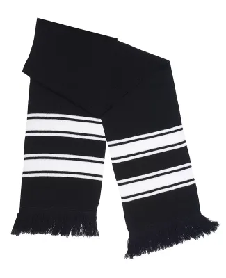 Promo Goods  AP515 Stripe Knit Scarf in Black/ white