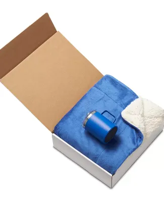 Promo Goods  G919 Sherpa Comfort Gift Set in Reflex blue