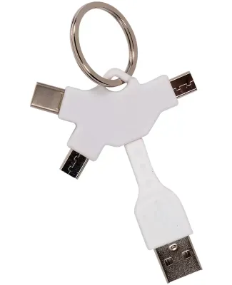 Promo Goods  PL-4554 Multi USB Cable Key Chain in White