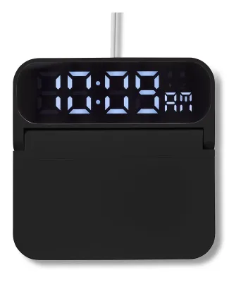 Promo Goods  IT240 Foldable Alarm Clock & Wireless in Black