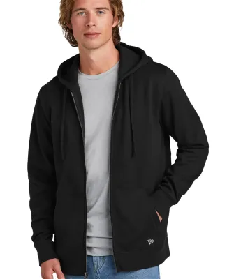New Era NEA551    Comeback Fleece Full-Zip Hoodie in Black