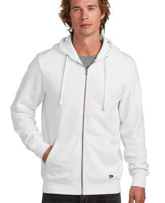 New Era NEA551    Comeback Fleece Full-Zip Hoodie in White