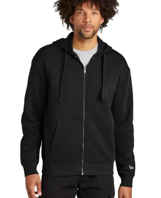 New Era NEA526    Heritage Fleece Full-Zip Hoodie in Black