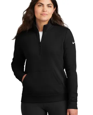 Nike NKDX6720  Ladies Club Fleece Sleeve Swoosh 1/ in Black