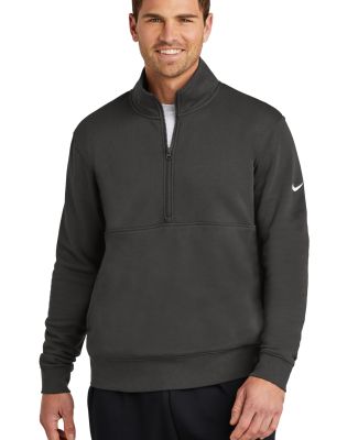 Nike NKDX6718  Club Fleece Sleeve Swoosh 1/2-Zip in Anthracite