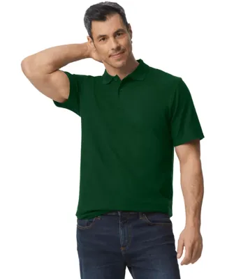 Gildan 64800 Men's Softstyle Double Pique Polo in Forest green