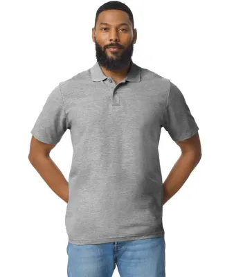 Gildan 64800 Men's Softstyle Double Pique Polo in Rs sport grey