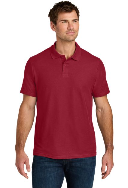 Gildan 64800 Men's Softstyle Double Pique Polo in Cherry red