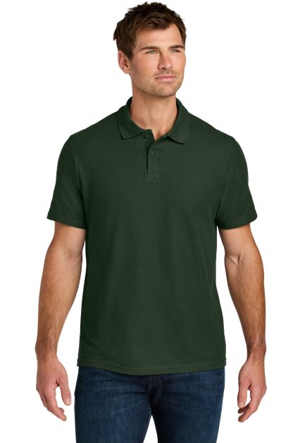 Gildan 64800 Men's Softstyle Double Pique Polo in Forest green