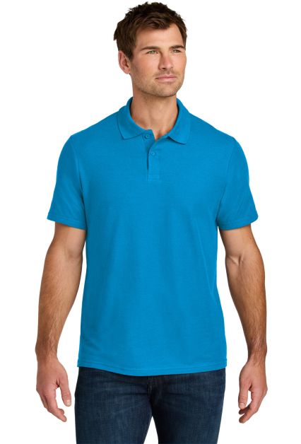 Gildan 64800 Men's Softstyle Double Pique Polo in Sapphire