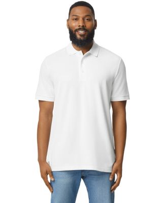 Gildan 85800 Unisex Midweight Double Pique Polo in White