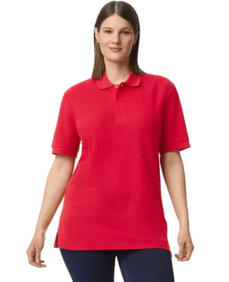 Gildan 85800 Unisex Midweight Double Pique Polo in Red