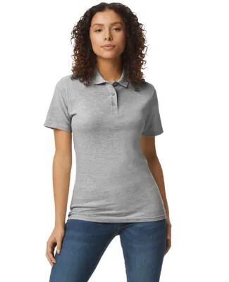 Gildan 64800L Ladies' Softstyle Double Pique Polo in Rs sport grey