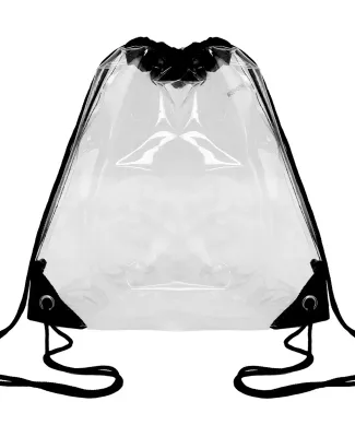 Liberty Bags OAD5007 Clear Drawstring Pack in Black