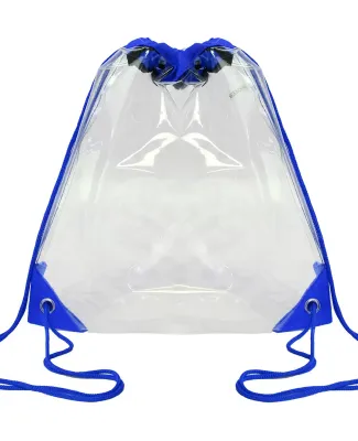 Liberty Bags OAD5007 Clear Drawstring Pack in Royal