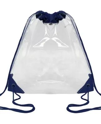Liberty Bags OAD5007 Clear Drawstring Pack in Navy