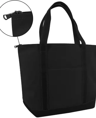 Liberty Bags 8873 XL Zippered Boat Tote in Black/ black