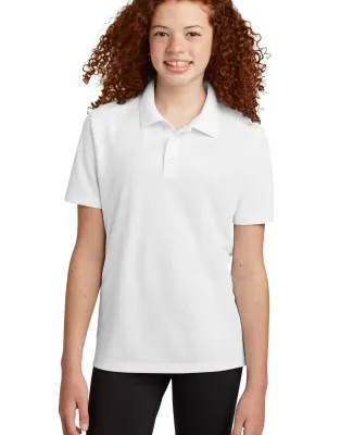 Sport Tek YST740 Sport-Tek   Youth UV Micropique P in White