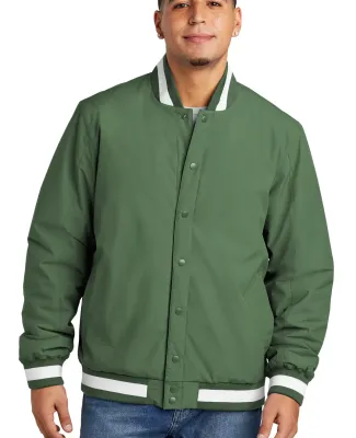 Sport Tek JST58 Sport-Tek Insulated Varsity Jacket in Forestgrn