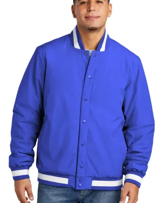 Sport Tek JST58 Sport-Tek Insulated Varsity Jacket in Trueroyal