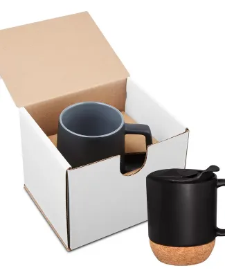Promo Goods  GCM210 14oz Ceramic Mug With Cork Bas in Black