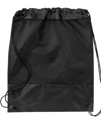 Promo Goods  BG106 Mesh Panel Drawstring Backpack in Black