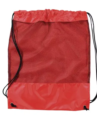 Promo Goods  BG106 Mesh Panel Drawstring Backpack in Red