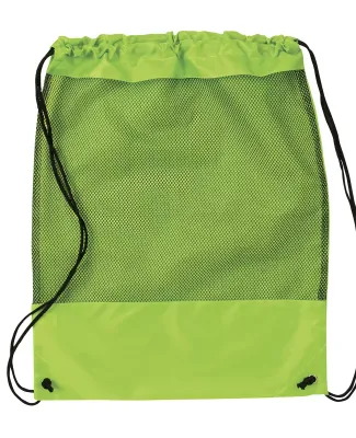 Promo Goods  BG106 Mesh Panel Drawstring Backpack in Lime green